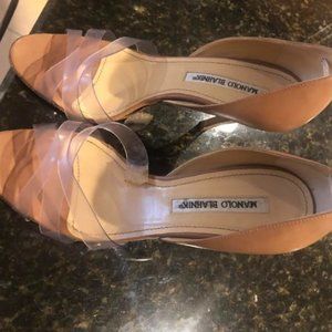 MANOLO BLAHNIK d’ORSAY Clear Strap